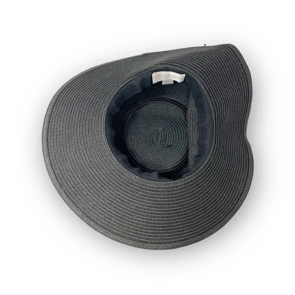 San Diego Hat Co. Four Buttons Black Paper Beach Sun Hat Women’s One Size OSFM